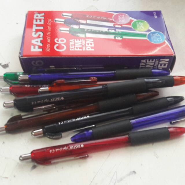 

Ballpen Faster C6 Hitam cetekan