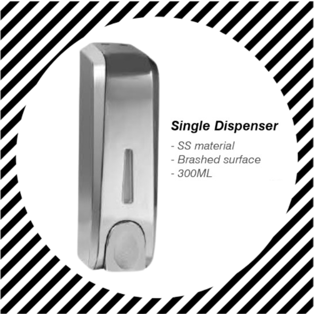 DISPENSER TEMPAT SABUN SHAMPO CAIR SINGLE WITH KEY LOCK -  TOUCH SOAP DISPENSER