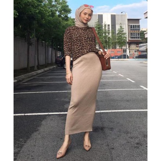 ROK RAJUT SPAN PREMIUM / ROK PANJANG / MAXI SKIRT