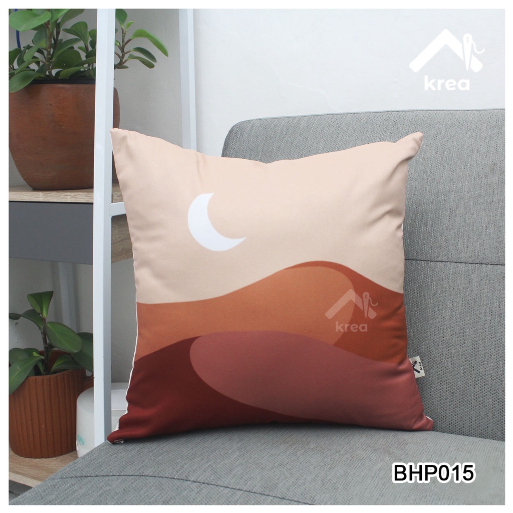 SARUNG BANTAL AESTHETIC COKLAT PREMIUM MINIMALIS UKURAN 40X40 - 45x45 - 50x50 - 30x50