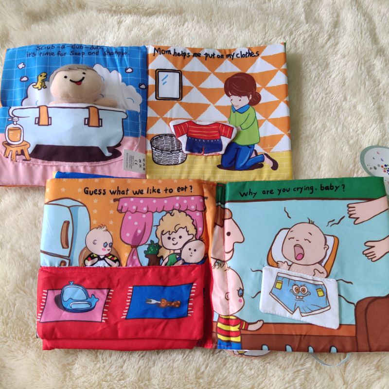 3D Mainan Buku Kain Bayi Soft Cloth Book Baby Seri Edukasi Aktifitas Bayi