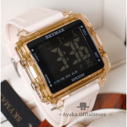 Jam tangan original skymax 2119G kotak Digital UNISEX tahan air Bisa Berenang BERGARNSI