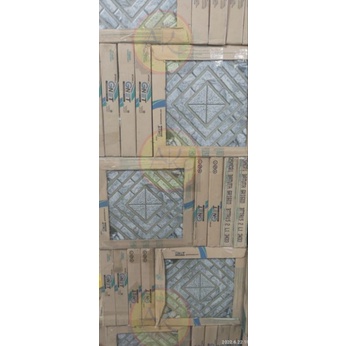 Keramik Lantai Teras Garasi Dinding Kasar Motif Batu Alam Timbul Matt 40x40 Batuta Grey