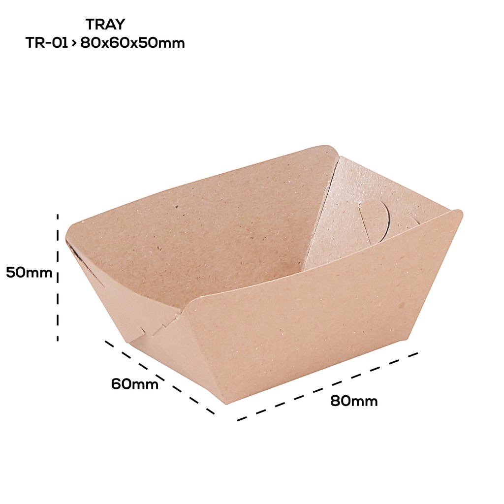 Food Tray Paper Food Tray Dine In (TR1K2-Laminasi)