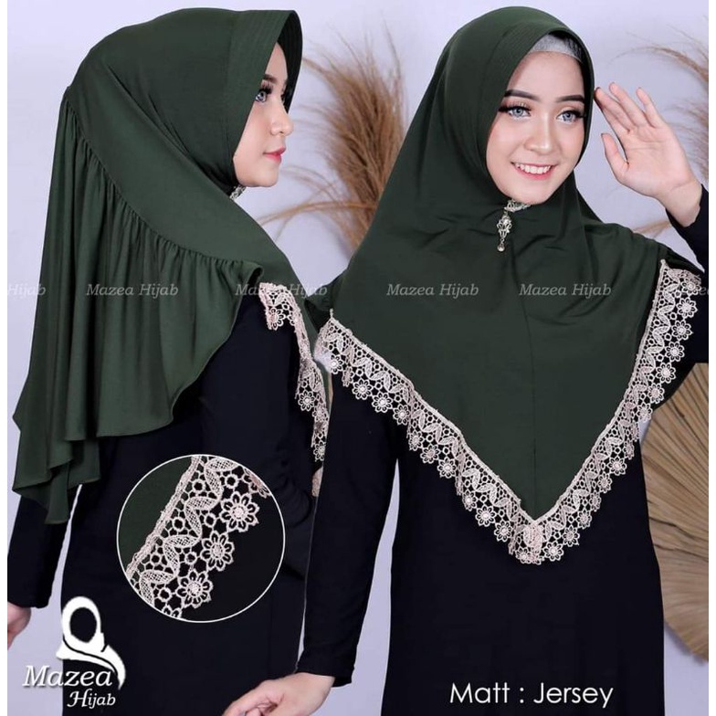 HIJAB INSTAN MAZEA RENDA JERSEY R323
