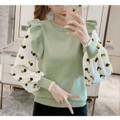 Myra Knit Blouse Import 37004/Atasan wanita korea terbaru kekinian jumbo muslim termurah blouse high
