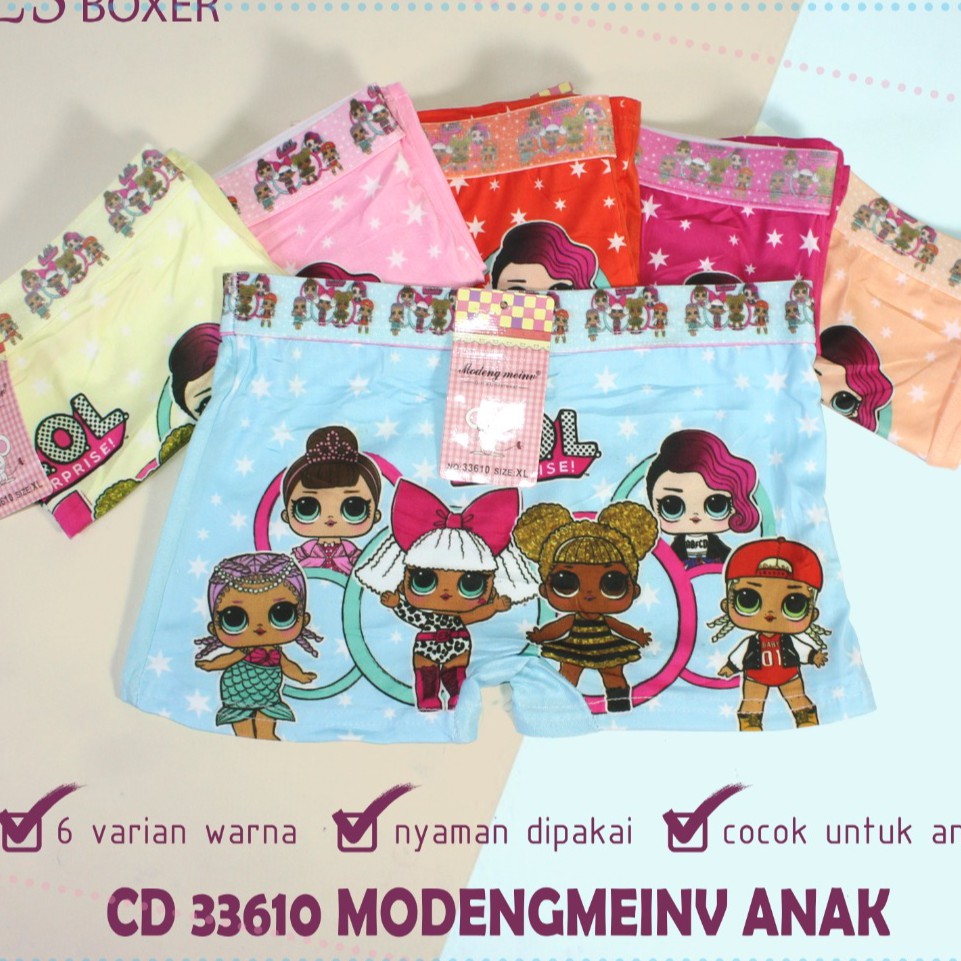 BEE - Celana Dalam Anak Celana Pendek Anak Perempuan Cd Boxer Mini Pop Anak