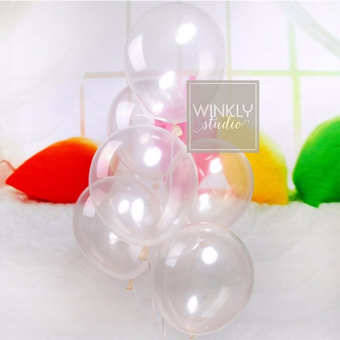 Balon Latex Transparan / Clear Balloon IMPORT High Quality 12 inch