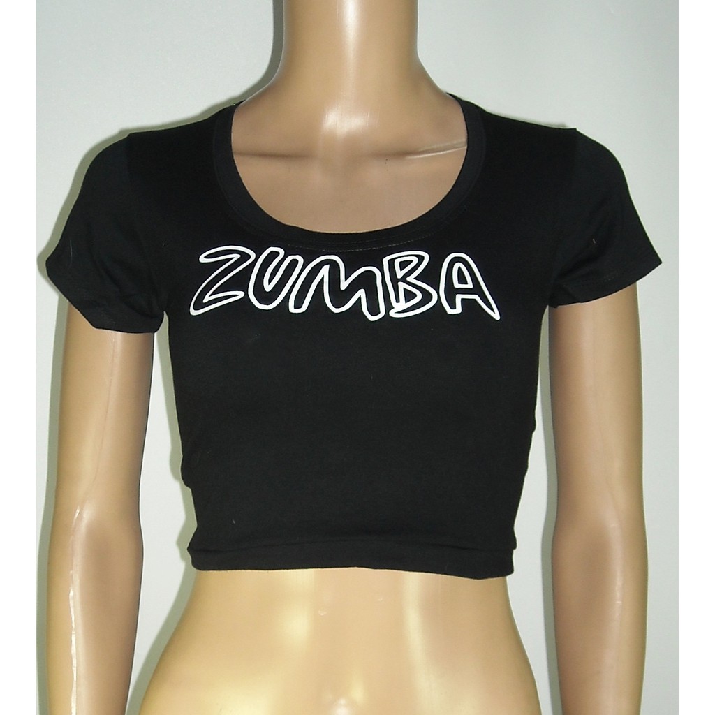 Kaos zumba setengah perut/croptop