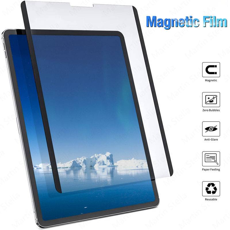 Pelindung Layar Magnetik Untuk Ipad 12 9 2021 Pro 11 Air 4 10.9 10.2 7th 8th Air 3 10.5