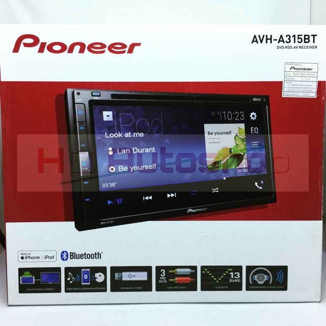 Pioneer AVH-A315BT 6.8 Inchi Tape Mobil AVH A315BT . ANDROID MIRRORLINK