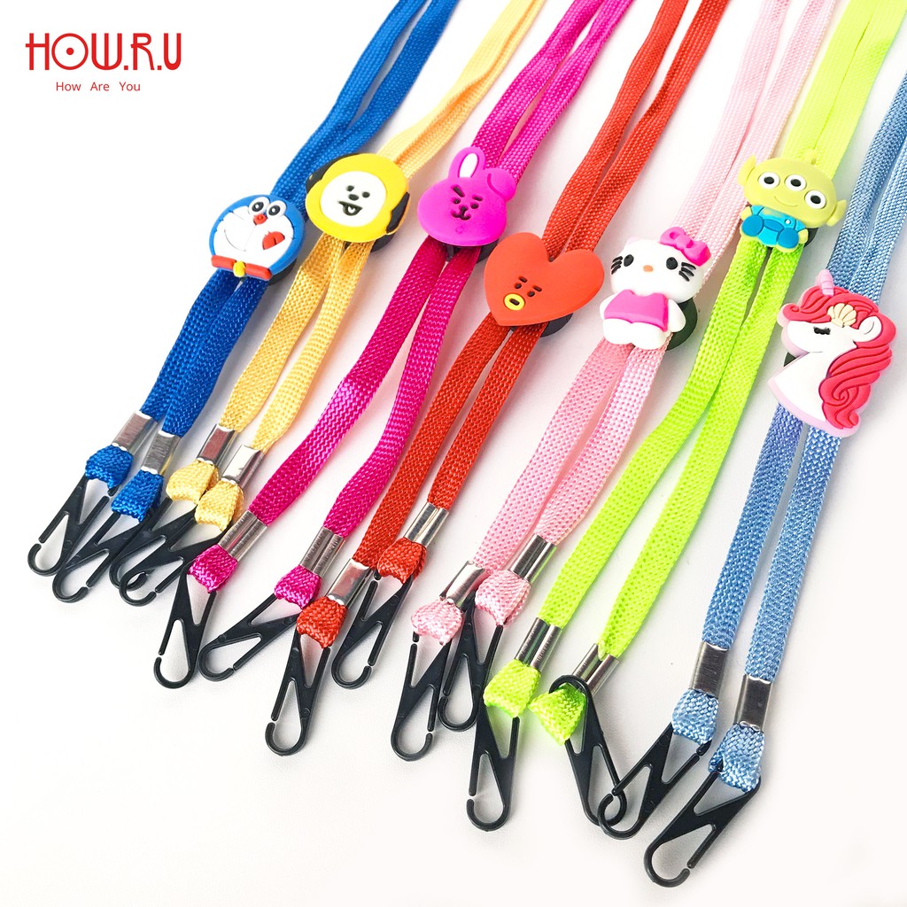 HOW.R.U | Kalung Masker / Strap Mask /Tali Gantungan Motif Karakter Lucu untuk Anak