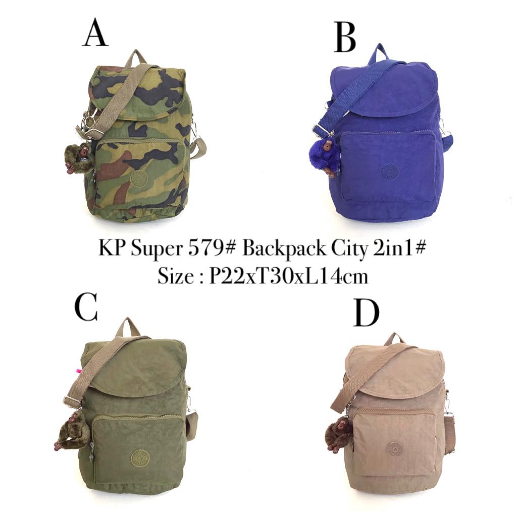 Tas KIPLING Ransel Selempang Sandang 2in1 Backpack  Multifungsi KP 579 Army Ransel Selempang Import