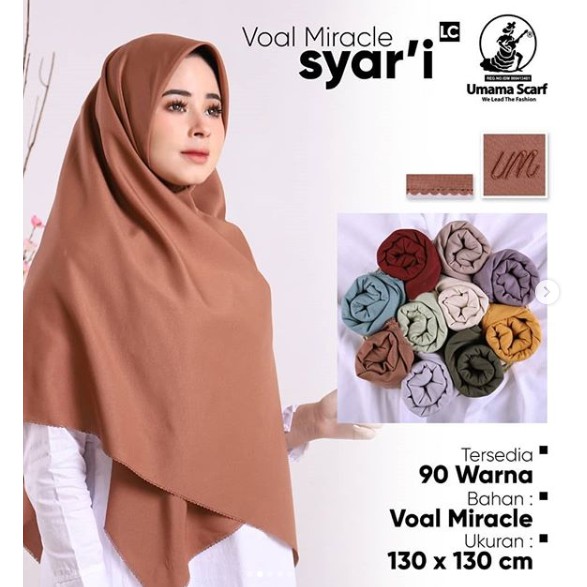 UMAMA VOAL MIRACLE SYARI POLOS / KERUDUNG POLOS / KERUDUNG UMAMA SYAR'I POLOS MURAH PART 2