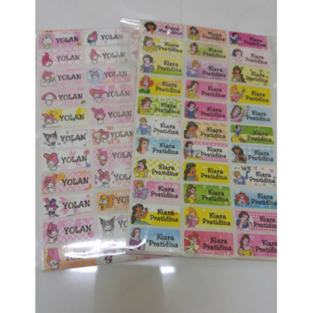 

Label nama waterproof