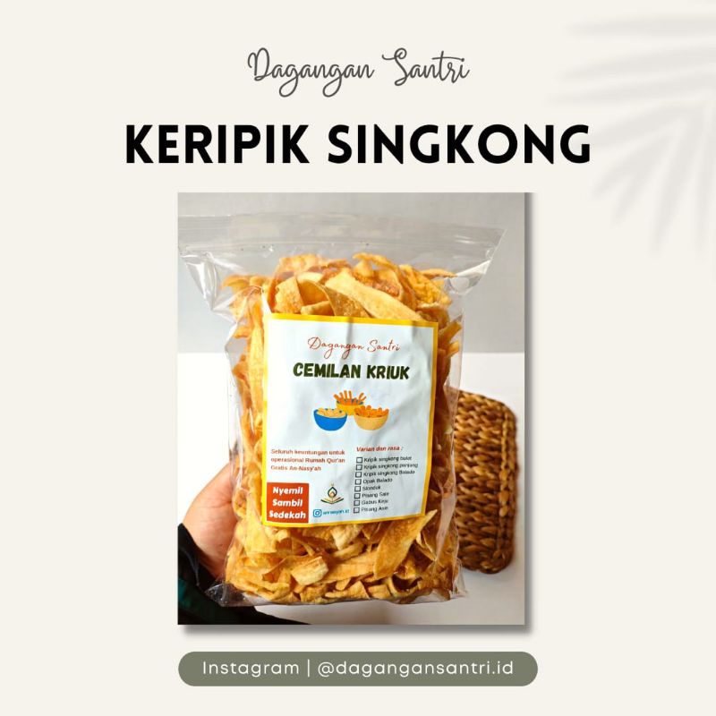 cemilan santri/kripik singkong/keripik renyah/kripik enak