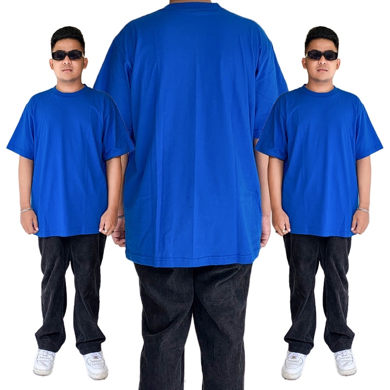 Kaos Polos Biru Oversize 20s / Basic T-shirt