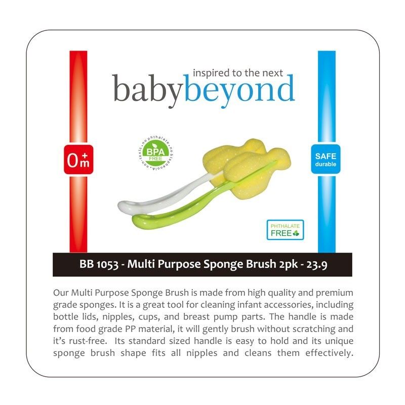 Babybeyond Multi Purpose Sponge Brush Sikat Botol Bayi Isi 2pcs