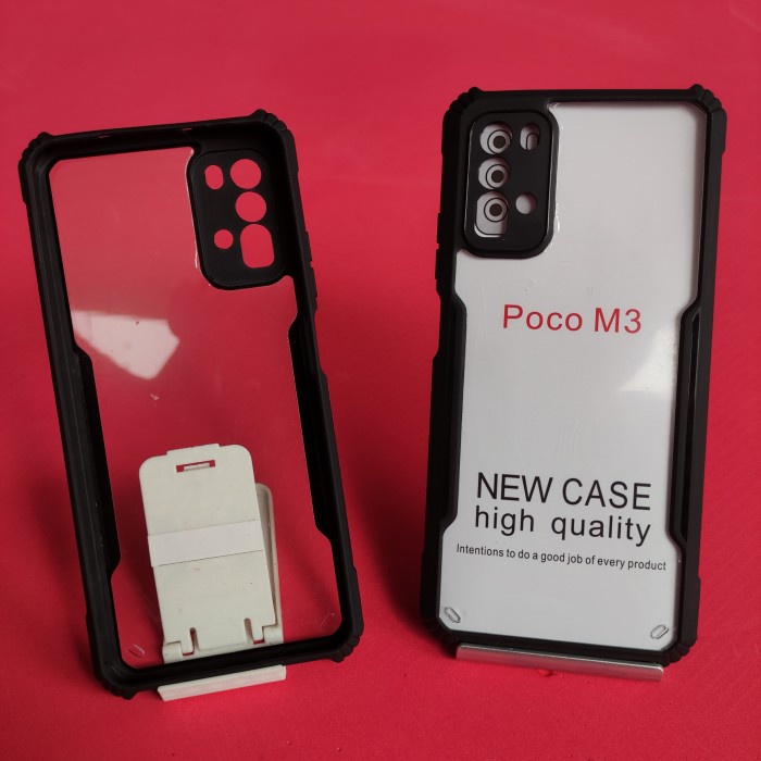 S/P- CASING Case Poco M3 Shockproof Transparent Hard Back Softcase Corners Slim Co CASE SP