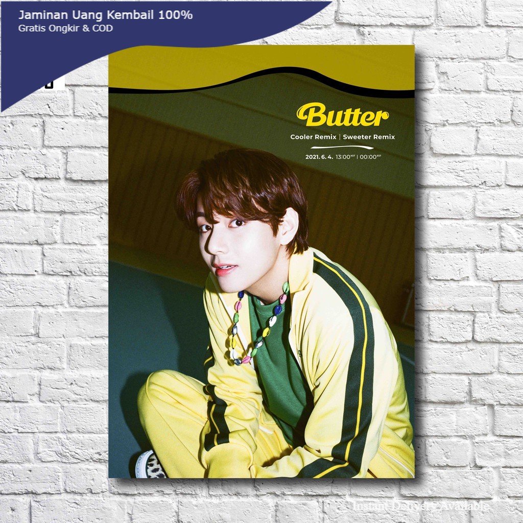 

Poster Dinding BTS V BUTTER Sweeter Cooler Remix Ver A3+ V260