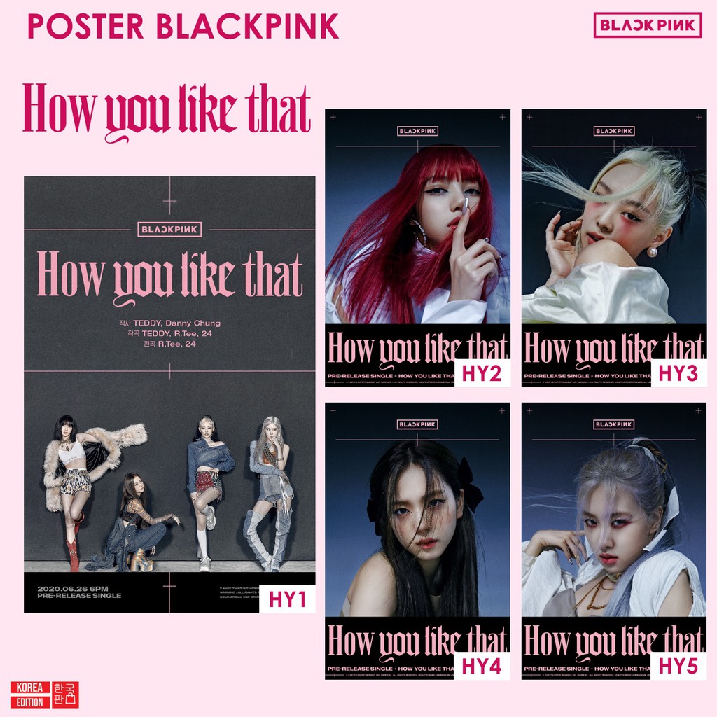 Poster Blackpink How You Like That Lisa Jennie Jisoo Rose Kpop Shopee Indonesia
