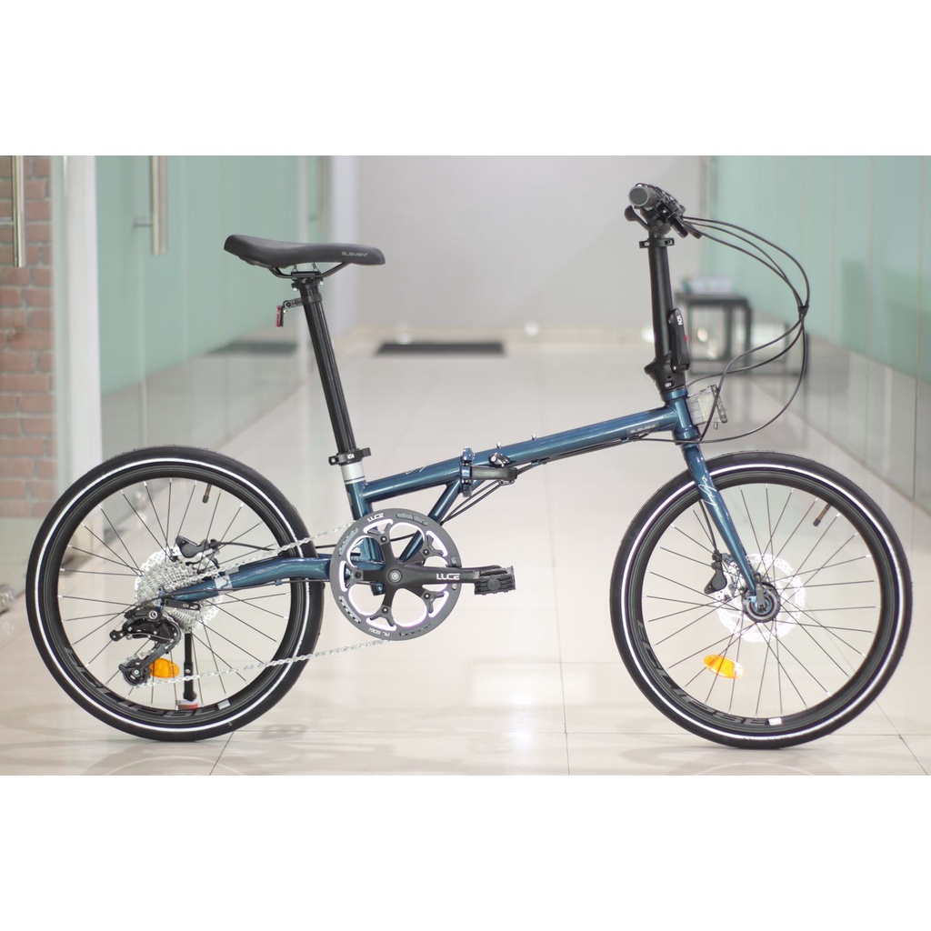 Sepeda Lipat  Element Clip 20 Inch 10 Speed New 2022 Garansi-Blue