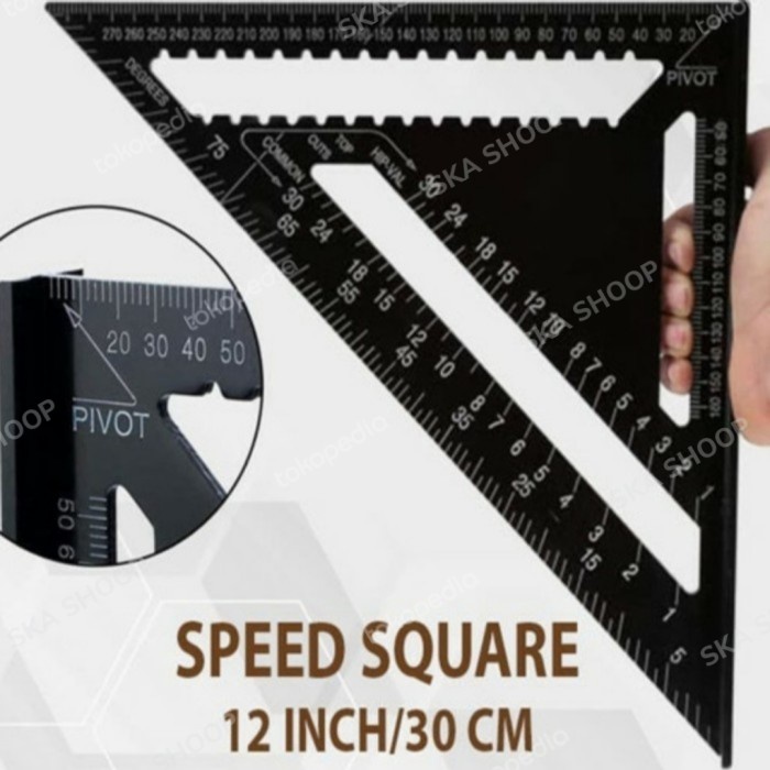 

Murah Premium Speed Square 12 Inch Penggaris Segitiga Siku Alumunium Solid Terlaris