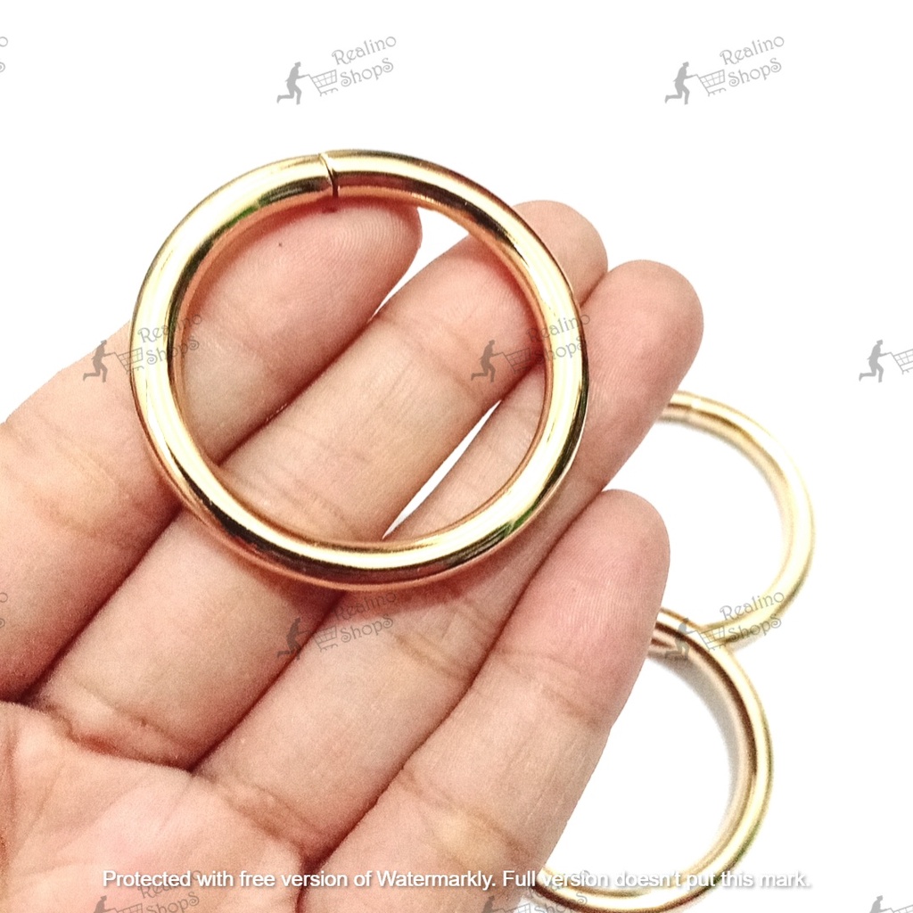 RING BULAT/RING O - 3CM EMAS MUDA (KUALITAS TEBAL)