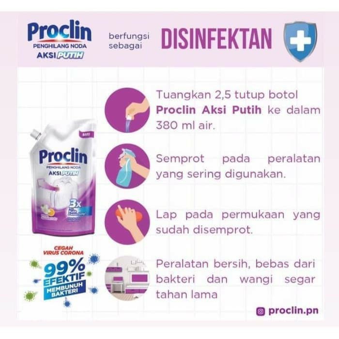 PROCLIN Penghilang Noda Aksi Putih 400ml