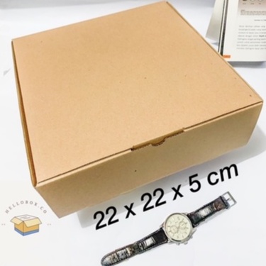 

Kardus 22x22x5 cm | Box Die Cut dan Easy Usage | Box Kue Tart & Snack | Box Baju & Hampers