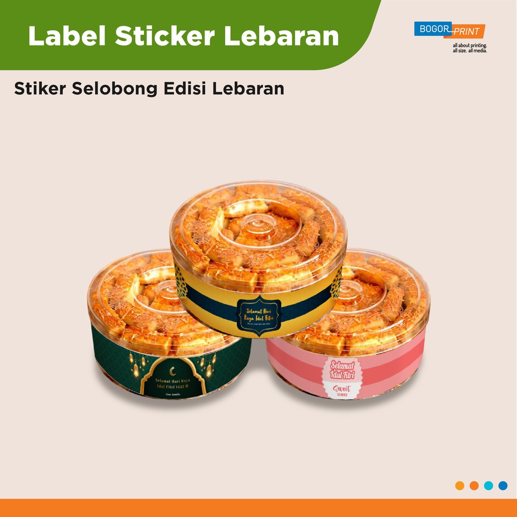 

Stiker Toples Kue Lebaran Custom Satuan Idul Fitri Selobong Custom Bahan Kromo