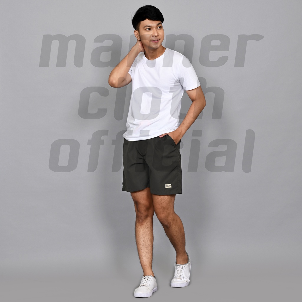 MANNER - Celana Pendek Boardshort Pria / Walkshort Boxer Polos Relax Pants Celana Polos Shortpants Celana Pantai Pria Wanita Parasut