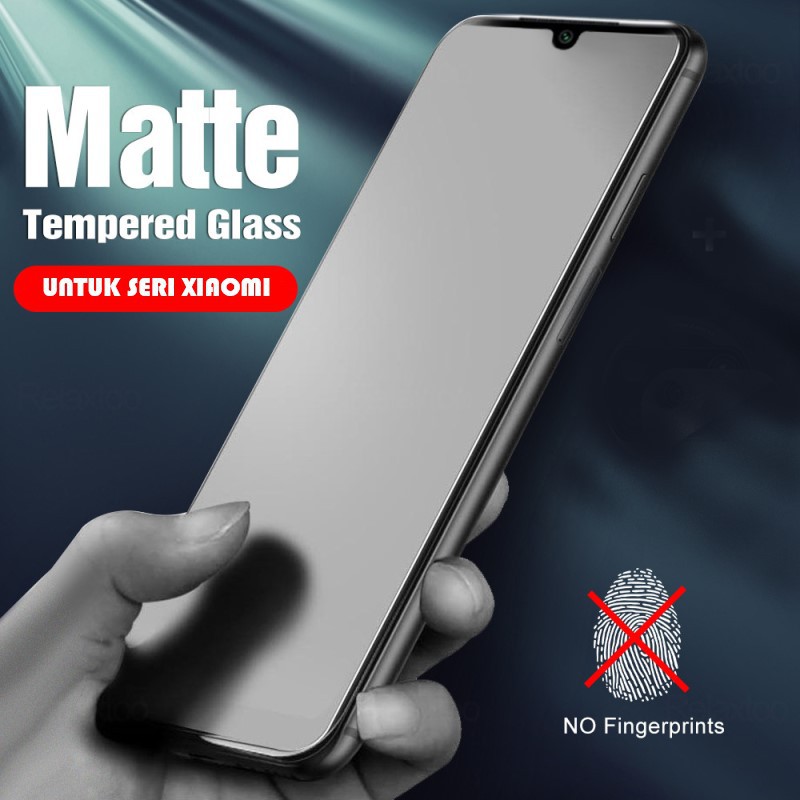 Tempered Glass Matte Redmi 9T Anti glare xiaomi gores screen guard full layar anti minyak hitam