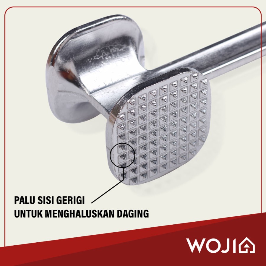 Pemukul Palu Gepukan Pengempuk Daging Meat Hammer Stainless Steel Tenderizer