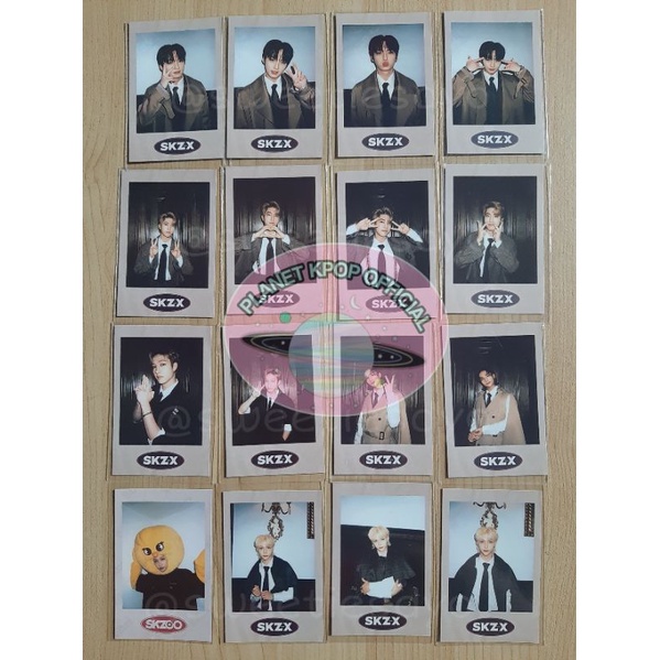 official pob skz-x fanmeet photocard benefit leeknow hyunjin han felix bangchan I.N seungmin changbi