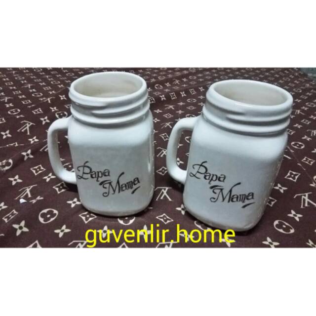MUG KERAMIK COUPLE / PAPA MAMA