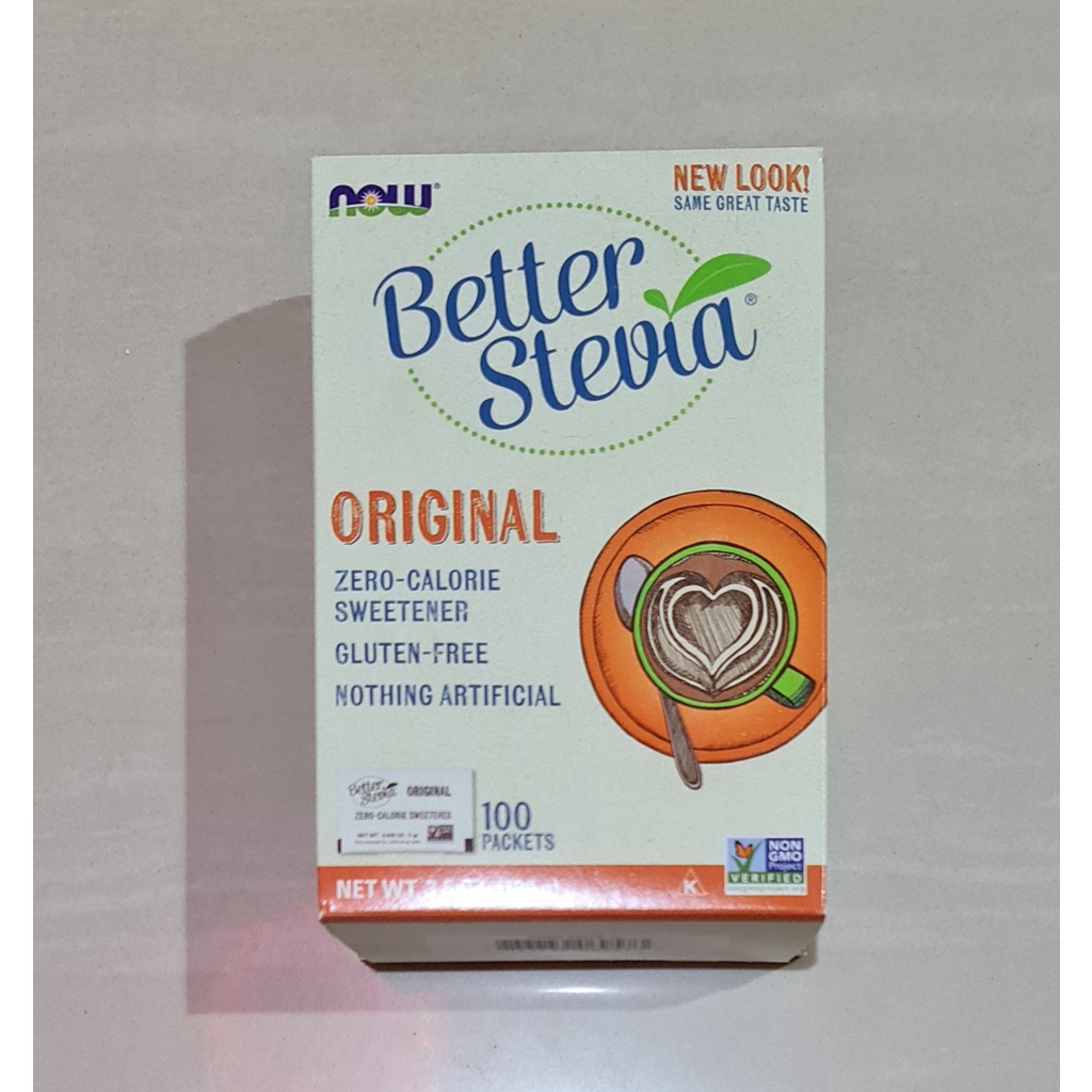 Now Foods Better Stevia Original Zero Calorie Sweetener 100 x 1 Gram