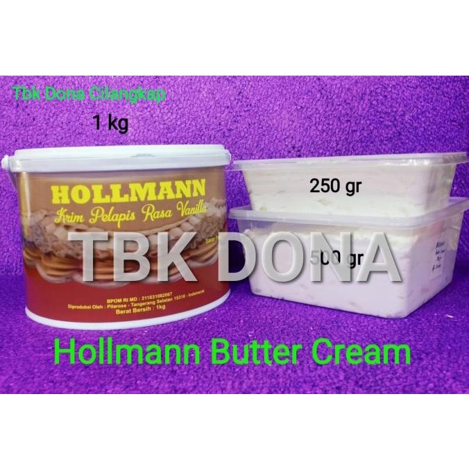 

HOLLMANN CREAM VANILLA RE-PACK 250 GR /HOLLMANN BUTTER CREAM 250 GR OBRAL Kode 531
