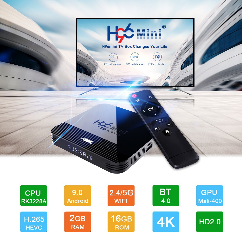 Alat Mengubah TV LED menjadi Smart TV / Smart TV Set Top Box 4K Android 9.0 2GB 16GB