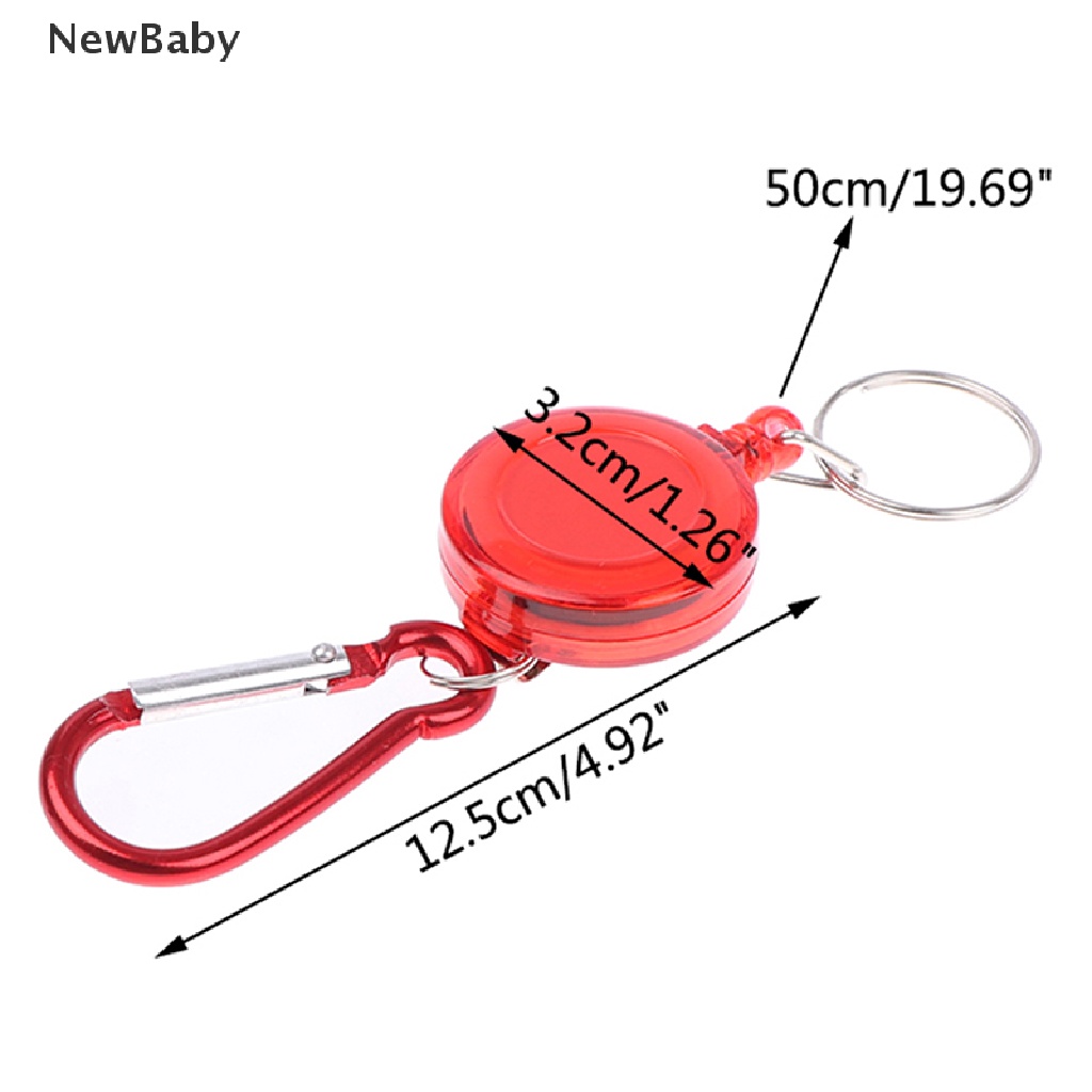 1pc Gantungan Kunci Carabiner Retractable Untuk Ski Pass Owner