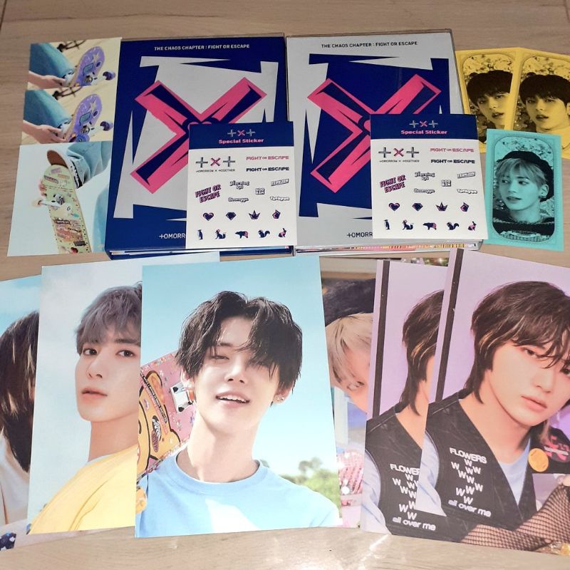 TXT Fight or Escape official album only + postcard + ar card taehyun, soobin, yeonjun, kai, beomgyu