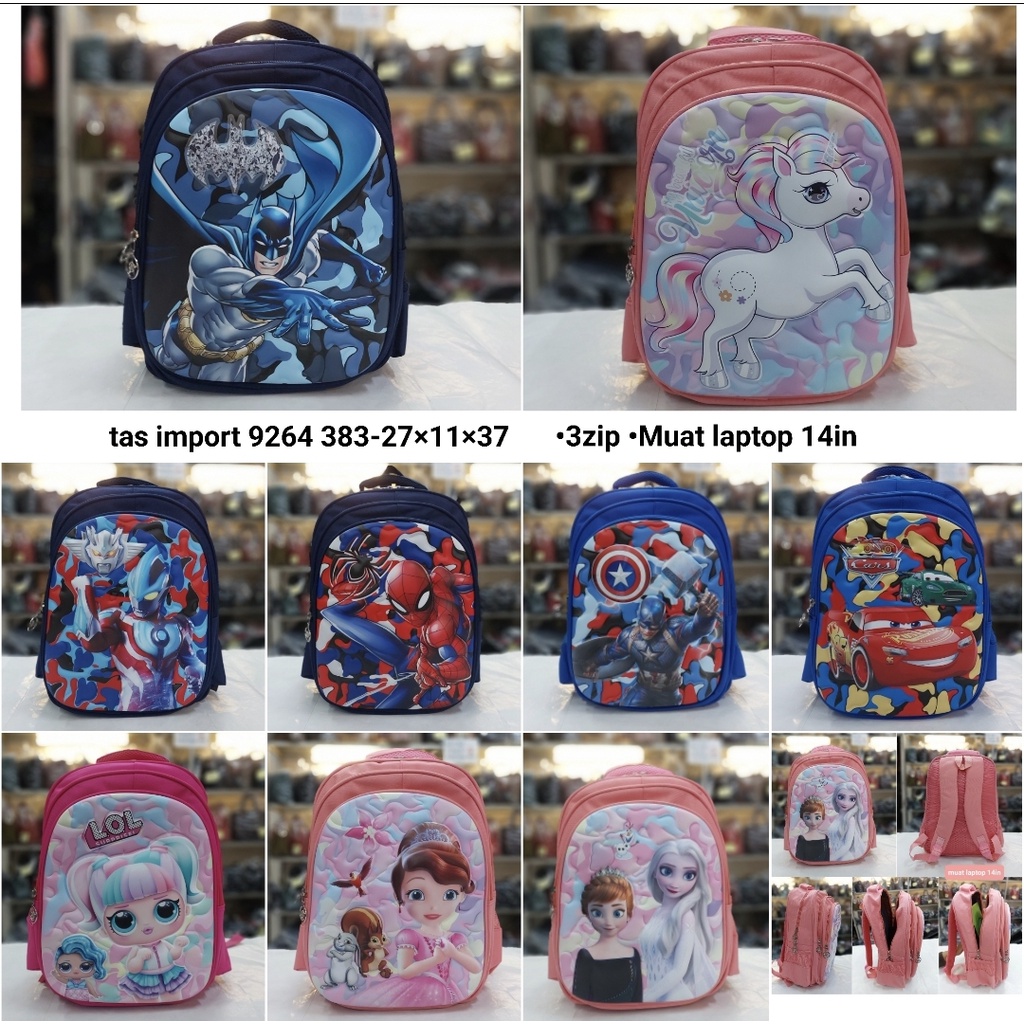 Tas import ransel anak sekolah tk sd anak perempuan anak laki