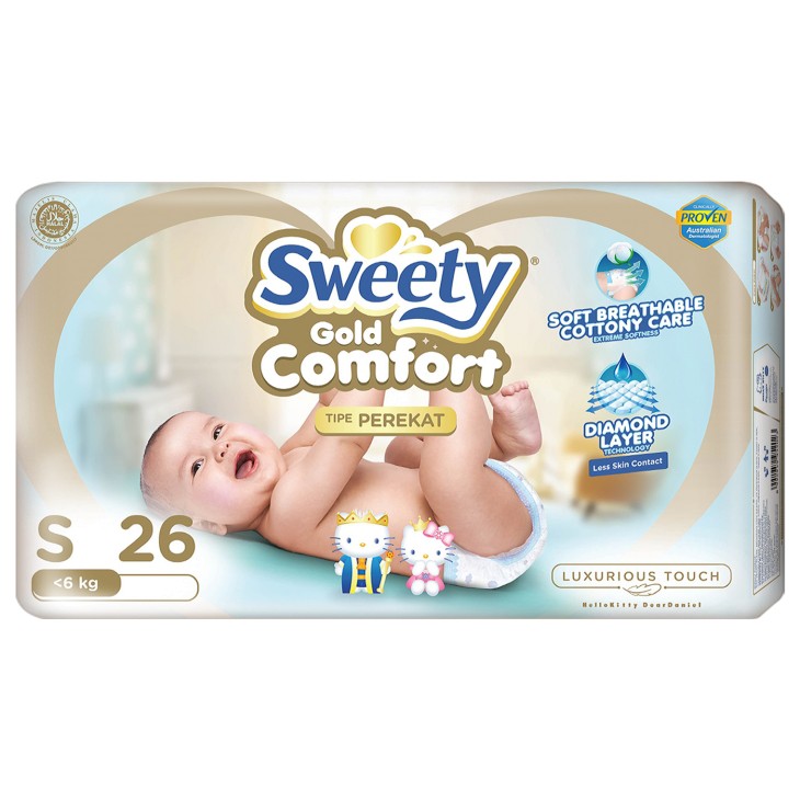 Sweety Gold Comfort / Diapers Baby NB S M L XL