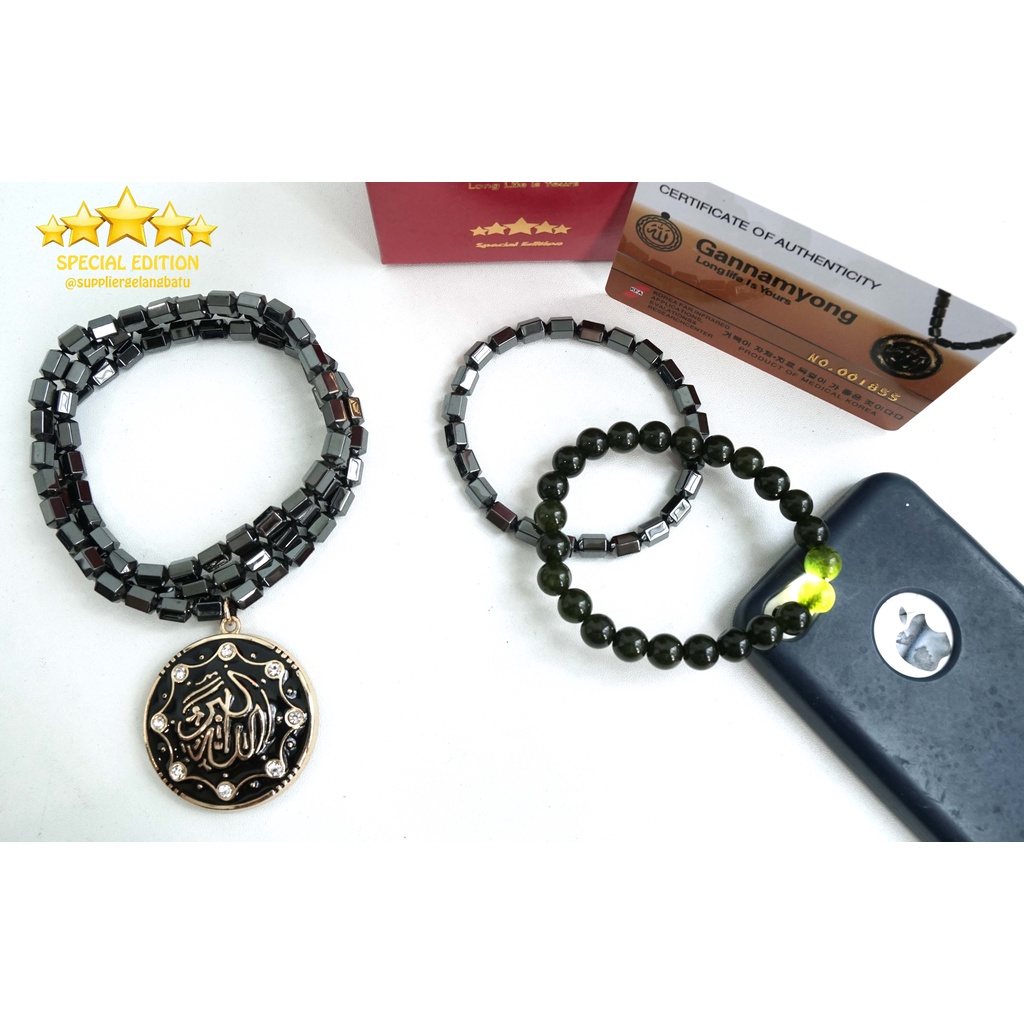 BLACK JADE GANNAMYONG SPECIAL ALLAHUAKBAR PERMATA SWAROVSKI AZHIKRA