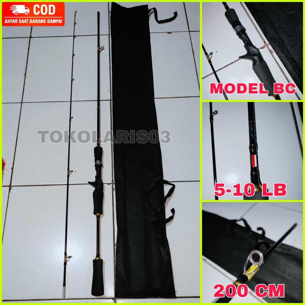 (5-10 LB 200CM BC) Joran sutet BC | Joran pancing bahan full sutet ori model baitcasting