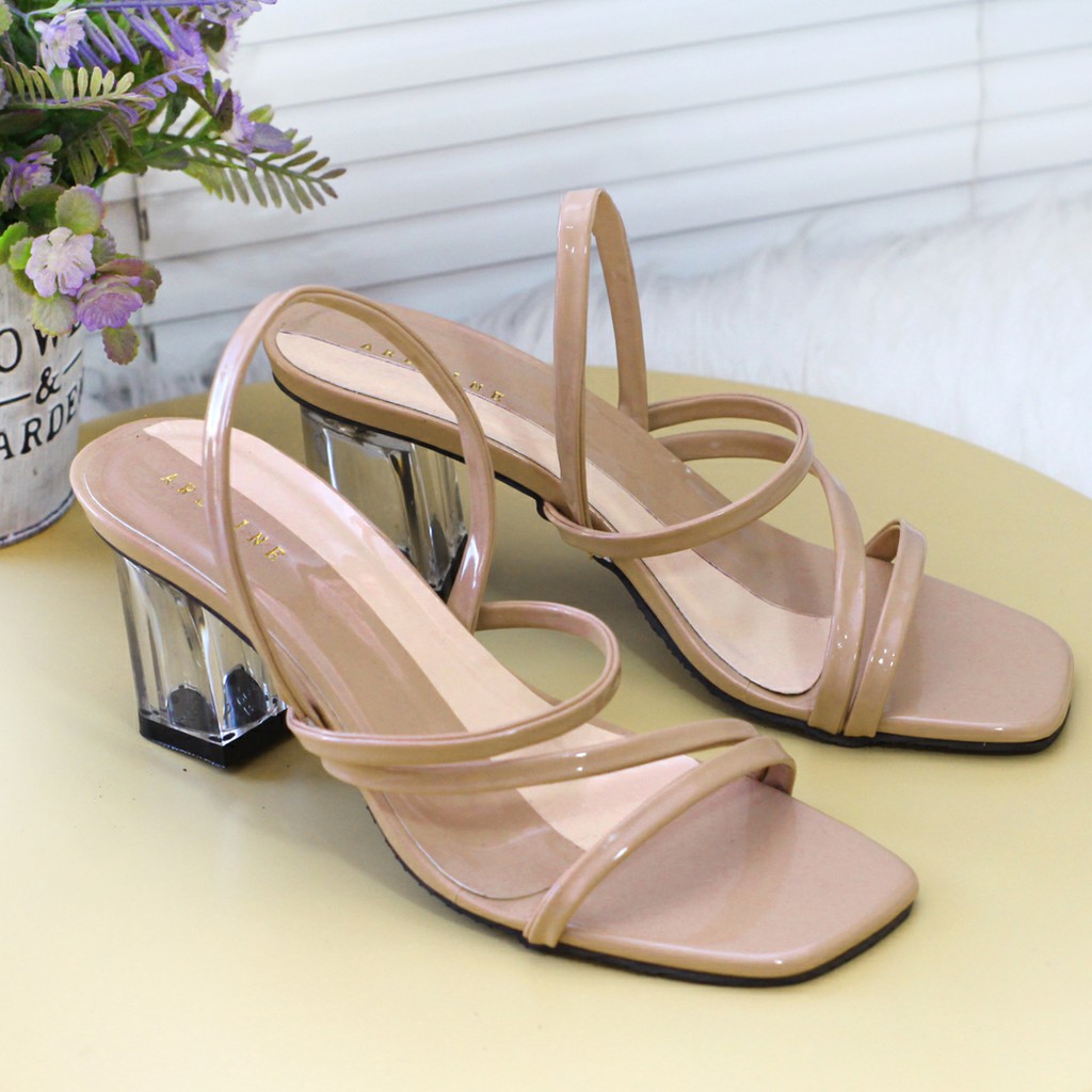 Arlaine- Havika Heels 7 CM kaca Sandal Heels Wanita