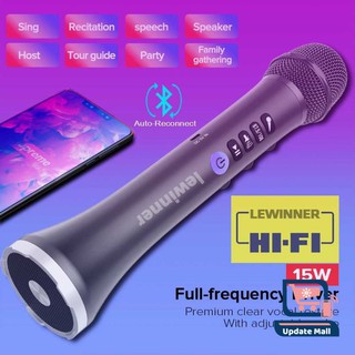 Mic Microphone Karaoke Wireless Bluetooth Speaker Lewinner