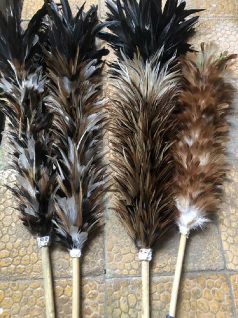 Kemoceng Bulu Ayam Kombinasi Ayam Arab - Grosir Souvenir Kemoceng Sulak Bulu Ulu Ayam Halus Murah