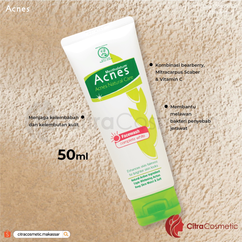 Acnes Complete White Face Wash 100 Gr | 50 Gr