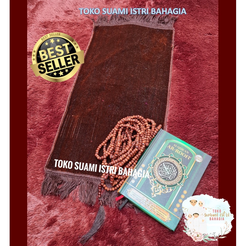 Sajadah Tebal Dhodia Grade B 35 Cm x 60 Cm Polos Motif Spiegel Velvet Turki Murah Kecil Muka Travel